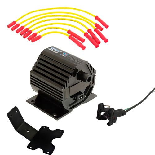 Cabo de vela de silicone 10.4mm SPA para GM Opala 6 cilindros SEM pino + Bobina de ignição de alta performance SPA X-FORCE 60.000 volts