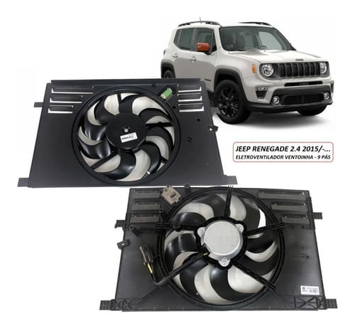 Eletroventilador Ventoinha Jeep Renegade 2.4 2015/-... 9 Pás
