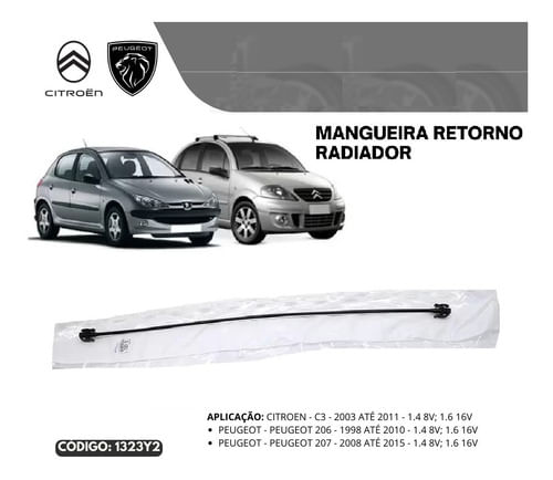 Mangueira Retorno Radiador Peugeot 207 1.4 1.6 2008-2015 Psa (1)