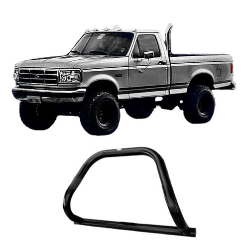 Para-choque De Impulsão F-1000 1996 A 1999 Preto Sem Barra