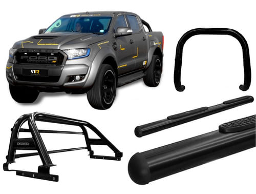 Kit Quebra Mat Estribo Ov Sant Antonio H3 Ranger 13/20 Preto