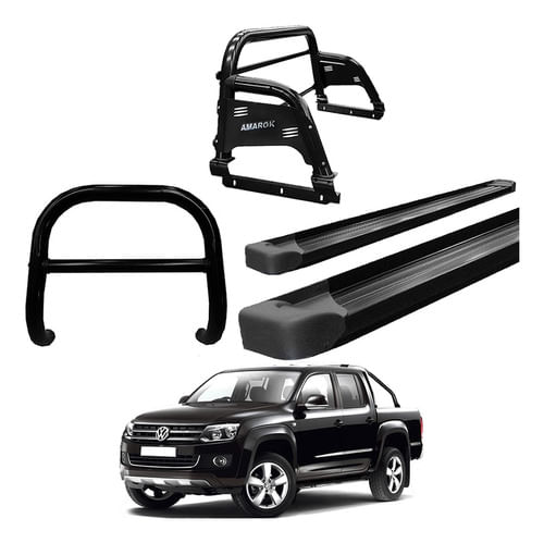 Kit Quebra Mato Estribo Plataforma Santo Anth3 Amarok Cd