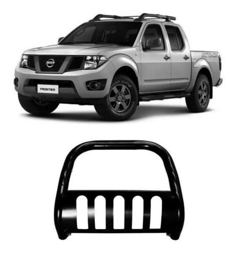 Para-choque De Impulsão Frontier Sel Preto Com Protetor