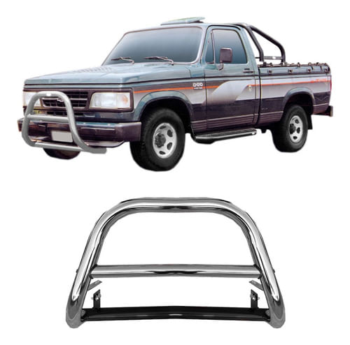 Para-choque De Impulsão Mata Boi D20 Cromado Com Barra