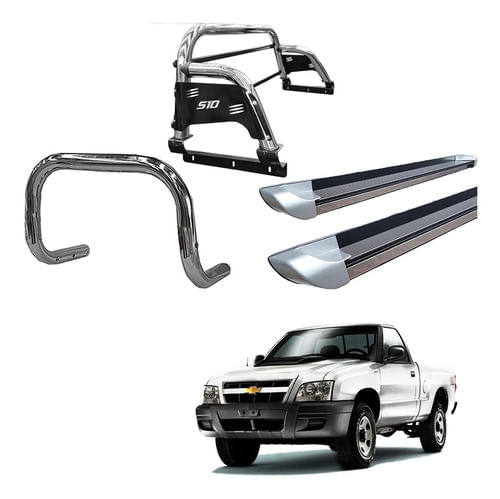 Kit Quebra Mato Santo Ant H3 Estribo Pers S10 94/2011 Cromo