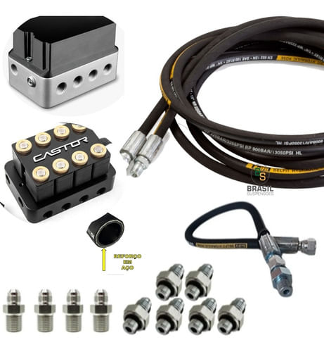 Kit Mangueira Prensada Suspensão A Ar Bloco 10mm Ou 8mm