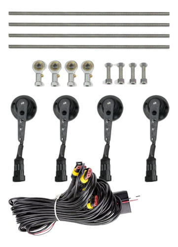 Kit 4un Sensor De Posição+chicote 12 Vias P/ Suspensão A  Ar