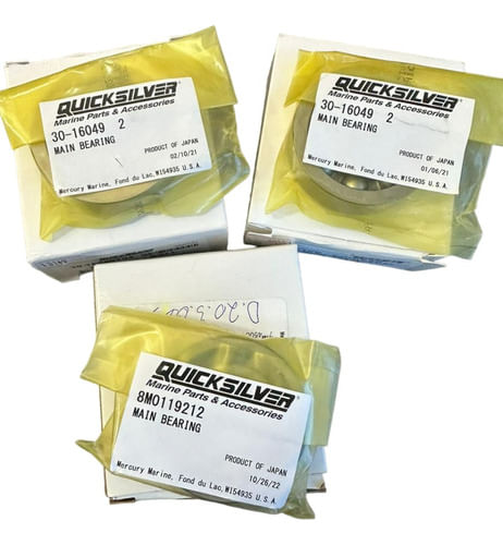 Kit 3 Rolamentos Girabrequim Mercury Tohatsu 25 30 Original