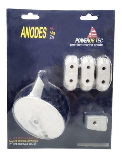 Kit Anodo Motor Popa Yamaha 40hp 60hp 4 Tempos Kit 5 Peças