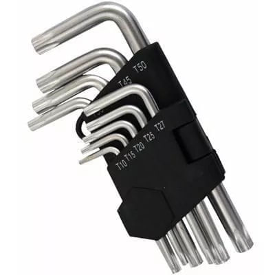 Jogo Chave Torx com Furo 9 Peças Profissional Western 2064w