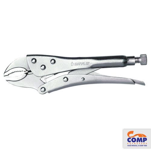Alicate de Pressão 10” Mayle Aço Carbono Mordentes Curvo Agarre 30mm Resistência Eficiência 119042B
