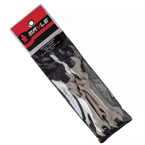 Jogo de Chave Fixa 6 A 32mm Aço Carbono Mayle 100403M
