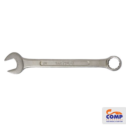 Chave Combinada Mayle 20 mm Aço Carbono Forjado Acabamento Niquelado Resistência Qualidade 102017M