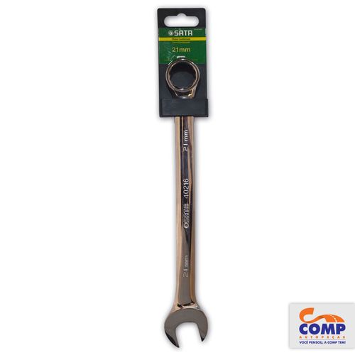 Chave Combinada Sata 21mm Aço Vanádio Espelhado Apertar Afrouxar Parafusos Quadrados ST40216SC