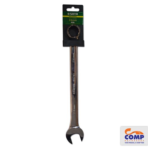 Chave Combinada Sata 24mm Aço Vanádio Espelhado Apertar Afrouxar Parafusos Quadrados ST40219SC