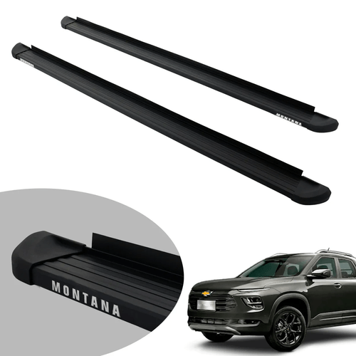 Estribo Track SUV alumínio preto Montana 2023 2024