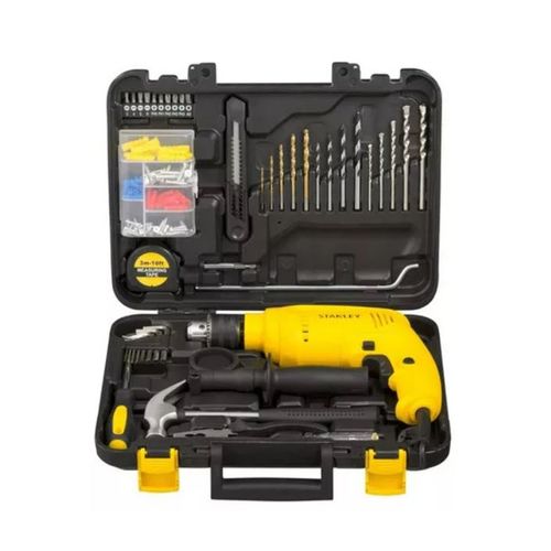 Furadeira de Impacto 600w 1/2" reversível 60hz 220v SDH600KP-B2 COM 120 Acessórios Stanley