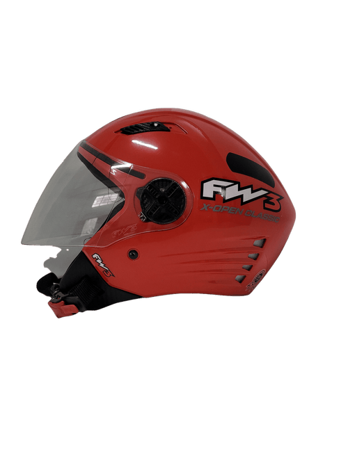 Capacete fw3 x open classic vermelho brilhante 56