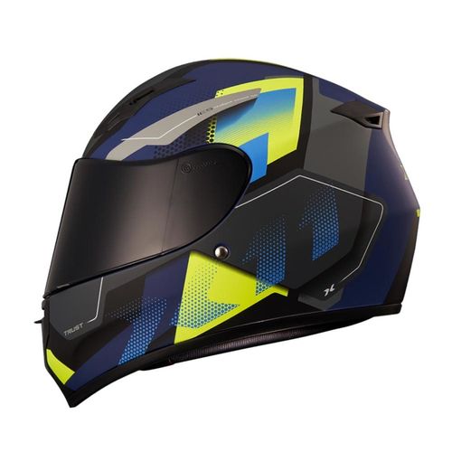 Capacete x11 trust pro transit azul/neon 56