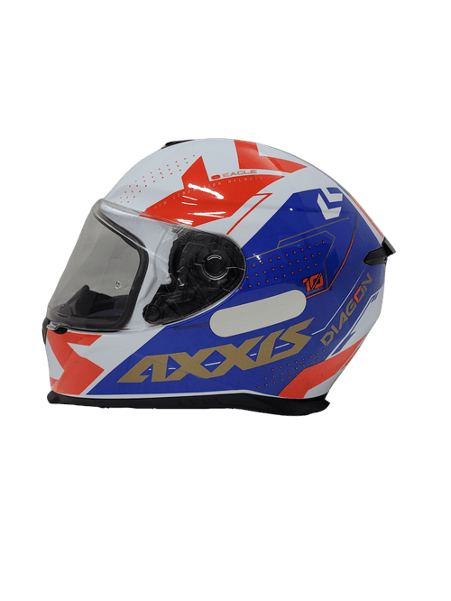 Capacete axxis diagon branco/azul 58