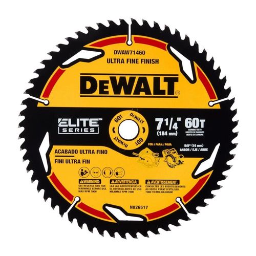 Lâmina de Serra Circular  7 1/4" 60T DWAW71460 - Dewalt
