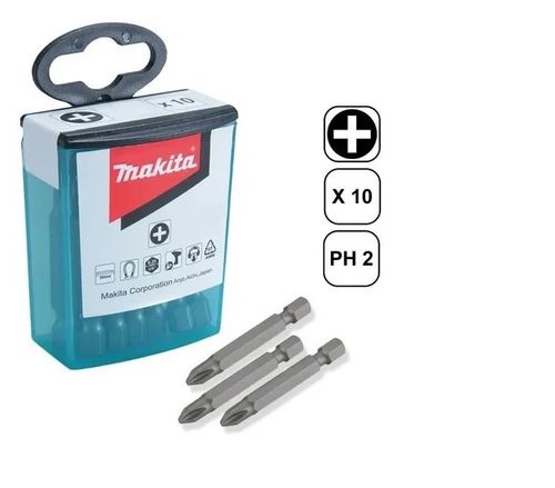 Jogo De Bits Ph2 500mm Magnéticos com 10 Peças Makita B-26244
