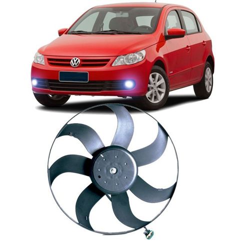 Eletroventilador Ventoinha Radiador Gol Saveiro Voyage G5 G6 Fox 1.0 e 1.6 Com Ar