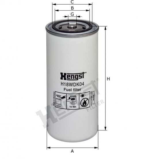 FILTRO DIESEL CURSOR 330/CAVALLINO 320-EURO3