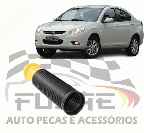 KIT DO AMORTECEDOR TRASEIRO (BATENTE/COIFA) JAC J3 1.4 16V APÓS 2011