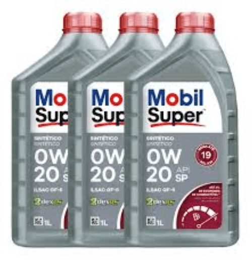 Óleo Mobil Super 0w20 Sintético Carro Kit 3L