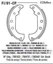 SAPATA DE FREIO CITROEN - BERLINGO 96/01, PICASSO 99/99, XSARA PICASSO 01/ (SIST LUCAS)