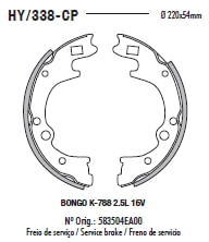 SAPATA DE FREIO CITROEN - JUMPER 2.3 16V JTD 09/