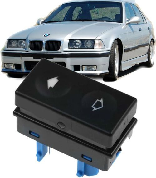 Botão Vidro Eletrico Traseiro Bmw E36 325i 318i 320i de 1991 À 1999 - Fundo Azul