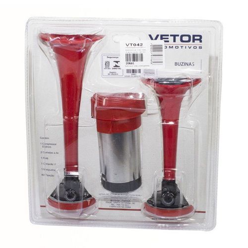 Buzina Automotiva Eletropneumática Com 2 Cornetas