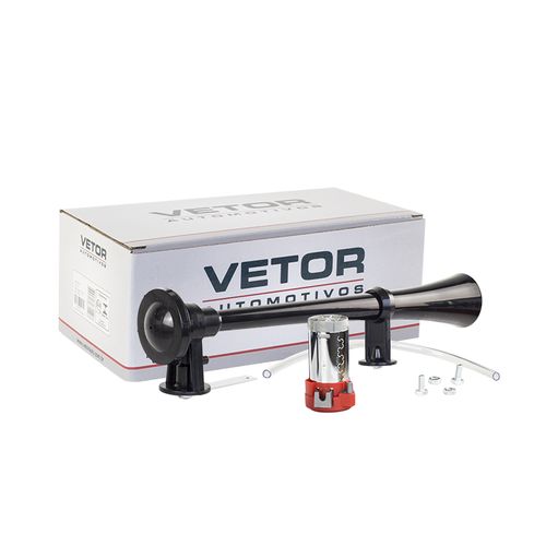 Buzina Ar 1 Corneta 40cm 24 Volts Com Compressor