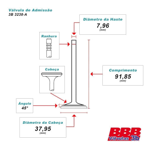 VALVULA ADMISSAO - VW GOLF 2.0 8V GAS 1994 A 1996