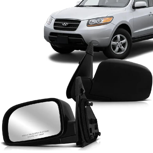 RETROVISOR ESQUERDO SANTA FÉ 2007/2013 ELETRICO SEM PISCA