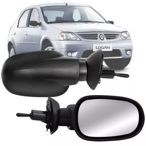RETROVISOR DIREITO EXTERNO RENAULT LOGAN 2006/2008 C/CONTROLE