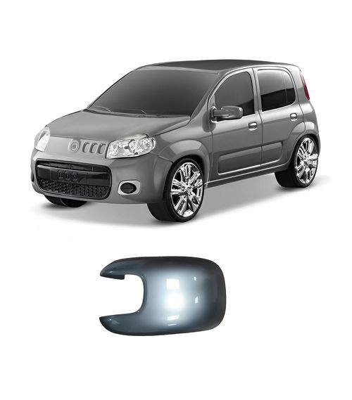 CAPA DO RETROVISOR DIREITO UNO 2011/2022 CINZA SEM PISCA