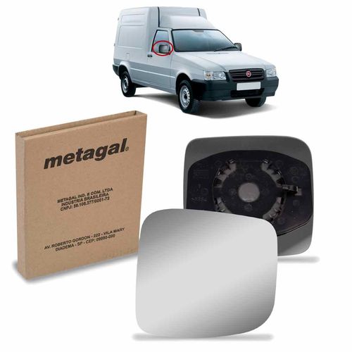 LENTE DO RETROVISOR SUBCONJUNTO DIREITO FIORINO 11/14 COM BASE