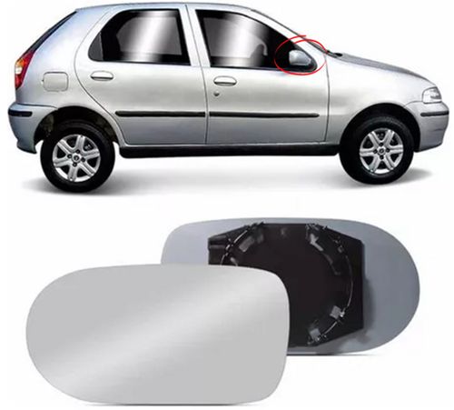 ESPELHO LENTE SUBCONJUNTO RETROVISOR DIREITO PALIO 2001/2003