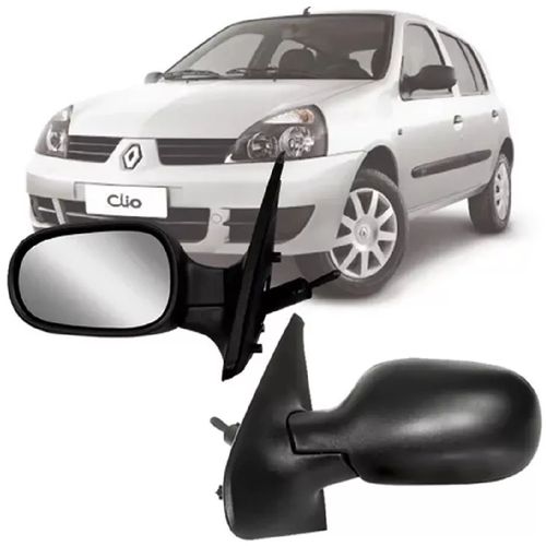 RETROVISOR ESQUERDO EXTERNO RENAULT CLIO 2000/2012 C/CONTROLE