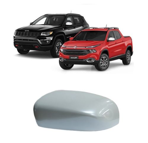 CAPA RETROVISOR ESQUERDO TORO/COMPASS 2016/2021 BRANCO