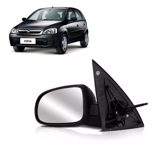 RETROVISOR ESQUERDO EXTERNO GM CORSA 2002/2010 C/ CONTROLE
