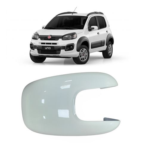 CAPA DO RETROVISOR ESQUERDO UNO 2011/2022 BRANCO SEM PISCA
