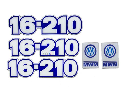 KIT EMBLEMA VW 16-210 RESINADO RESINADO 89/91 (5 PEÇAS)