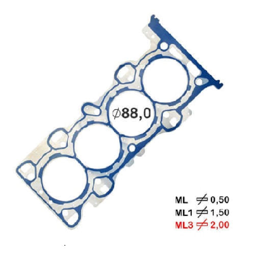 JUNTA DO CABECOTE - FORD ECOSPORT MONDEO 2.0 16V RANGER 2.3 16V DURATEC