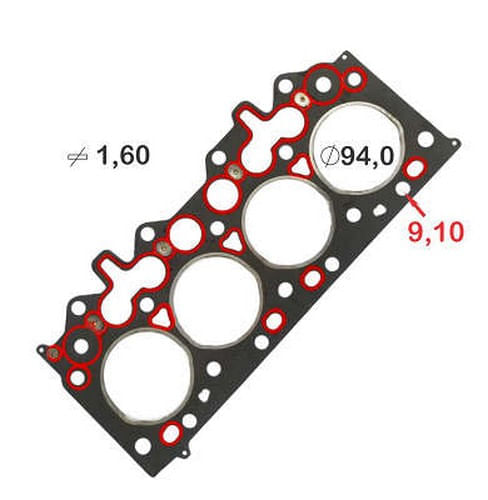 JUNTA DO CABECOTE - FORD RANGER 2.8TD APOS 2002 1.60MM 3PIC
