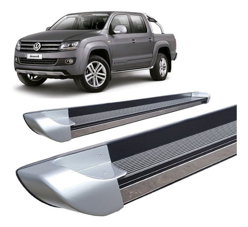 Estribo Amarok C Dupla Personalizado Prata