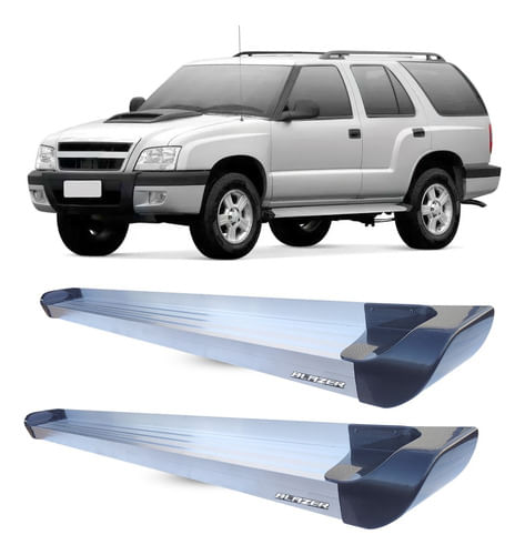 Estribo Blazer Até 2011 Plataforma De Alumínio Prata